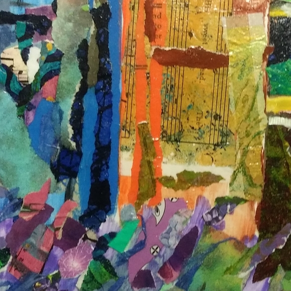 Original "paper painting"/collage art - Picture 2 of 4